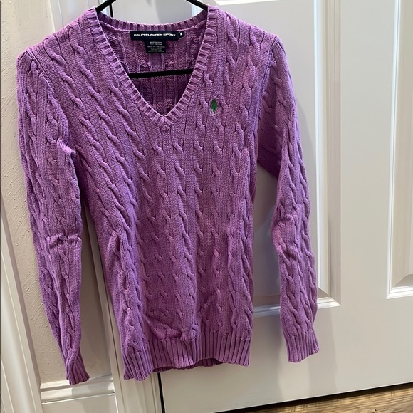Ralph Lauren Sweaters - Ralph Lauren Women's Purple Cable Knit Sweater